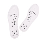 Max 1 Pair Memory Foam Shoe Inserts Massage Insole Cushion for Women Men White