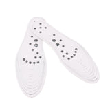 Max 1 Pair Memory Foam Shoe Inserts Massage Insole Cushion for Women Men White