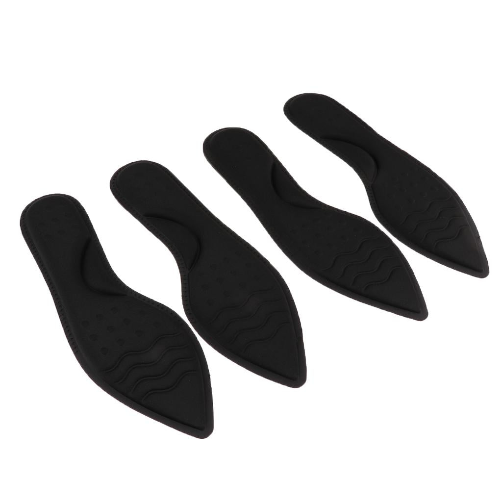 Pairs Memory Foam Orthotic Arch Support Shoe Insoles Insert Pads Black