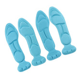 Max 2 Pairs Non-Slip Sponge Massage Insole with Heel Cushion Insert Unisex Blue