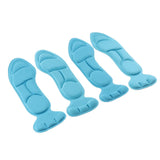 Max 2 Pairs Non-Slip Sponge Massage Insole with Heel Cushion Insert Unisex Blue