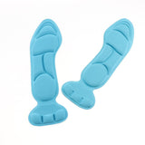 Max 2 Pairs Non-Slip Sponge Massage Insole with Heel Cushion Insert Unisex Blue