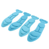 Max 2 Pairs Non-Slip Sponge Massage Insole with Heel Cushion Insert Unisex Blue