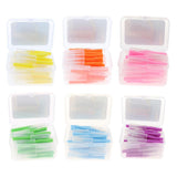 Maxbell 40 Pieces/ Box Dental Interdental Brush Tooth Pick Flosser Toothpick Sticks  Yellow 0.4mm