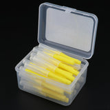 Maxbell 40 Pieces/ Box Dental Interdental Brush Tooth Pick Flosser Toothpick Sticks  Yellow 0.4mm