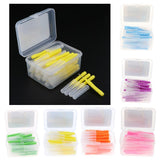 Maxbell 40 Pieces/ Box Dental Interdental Brush Tooth Pick Flosser Toothpick Sticks  Yellow 0.4mm
