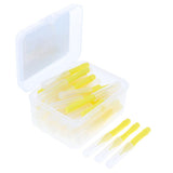 Maxbell 40 Pieces/ Box Dental Interdental Brush Tooth Pick Flosser Toothpick Sticks  Yellow 0.4mm