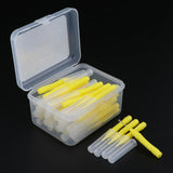 Maxbell 40 Pieces/ Box Dental Interdental Brush Tooth Pick Flosser Toothpick Sticks  Yellow 0.4mm