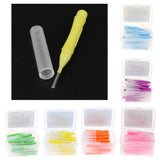 Maxbell 40 Pieces/ Box Dental Interdental Brush Tooth Pick Flosser Toothpick Sticks  Yellow 0.4mm
