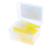 Maxbell 40 Pieces/ Box Dental Interdental Brush Tooth Pick Flosser Toothpick Sticks  Yellow 0.4mm