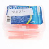 Maxbell 40 Pieces/ Box Dental Interdental Brush Tooth Pick Flosser Toothpick Sticks  Orange 0.6mm