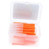 Maxbell 40 Pieces/ Box Dental Interdental Brush Tooth Pick Flosser Toothpick Sticks  Orange 0.6mm