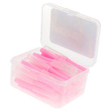 Maxbell 40 Pieces/ Box Dental Interdental Brush Tooth Pick Flosser Toothpick Sticks  Pink 0.7mm