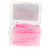 Maxbell 40 Pieces/ Box Dental Interdental Brush Tooth Pick Flosser Toothpick Sticks  Pink 0.7mm