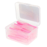Maxbell 40 Pieces/ Box Dental Interdental Brush Tooth Pick Flosser Toothpick Sticks  Pink 0.7mm