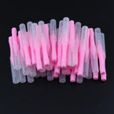 Maxbell 40 Pieces/ Box Dental Interdental Brush Tooth Pick Flosser Toothpick Sticks  Pink 0.7mm