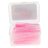 Maxbell 40 Pieces/ Box Dental Interdental Brush Tooth Pick Flosser Toothpick Sticks  Pink 0.7mm