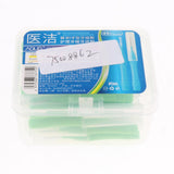 Maxbell 40 Pieces/ Box Dental Interdental Brush Tooth Pick Flosser Toothpick Sticks  Green 0.8mm