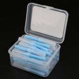Maxbell 40 Pieces/ Box Dental Interdental Brush Tooth Pick Flosser Toothpick Sticks  Blue 1mm