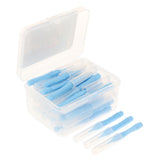 Maxbell 40 Pieces/ Box Dental Interdental Brush Tooth Pick Flosser Toothpick Sticks  Blue 1mm