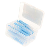 Maxbell 40 Pieces/ Box Dental Interdental Brush Tooth Pick Flosser Toothpick Sticks  Blue 1mm
