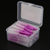 Maxbell 40 Pieces/ Box Dental Interdental Brush Tooth Pick Flosser Toothpick Sticks  Purple 1.5mm