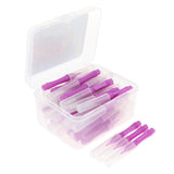 Maxbell 40 Pieces/ Box Dental Interdental Brush Tooth Pick Flosser Toothpick Sticks  Purple 1.5mm