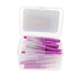 Maxbell 40 Pieces/ Box Dental Interdental Brush Tooth Pick Flosser Toothpick Sticks  Purple 1.5mm