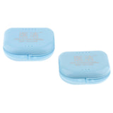Maxbell 2 Denture Storage Container Mouth Guard Case Orthodontic Retainer Box Blue - Aladdin Shoppers
