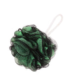 Max Bath Sponge Puff Mesh Brush Ball Exfoliating Body Scrubber Ball Black-Green