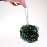 Max Bath Sponge Puff Mesh Brush Ball Exfoliating Body Scrubber Ball Black-Green