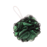 Max Bath Sponge Puff Mesh Brush Ball Exfoliating Body Scrubber Ball Black-Green