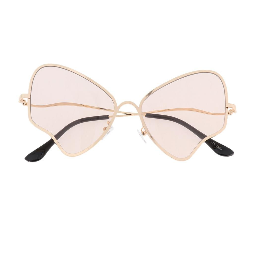 Max Resin Frame Sunglasses Travel Party Eyeglasses For Women Men Champagne