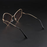 Max Resin Frame Sunglasses Travel Party Eyeglasses For Women Men Champagne