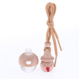 Max 5 Pieces Cute Refillable Car Decor Perfume Bottle Pendants Bottle Snowman