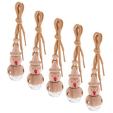 Max 5 Pieces Cute Refillable Car Decor Perfume Bottle Pendants Bottle Snowman