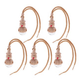 Max 5 Pieces Cute Refillable Car Decor Perfume Bottle Pendants Bottle Snowman