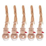 Max 5 Pieces Cute Refillable Car Decor Perfume Bottle Pendants Bottle Snowman