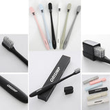 Maxbell 2 Pieces Women Men Soft-bristle Toothbrush Oral Care Tooth Brush Khaki