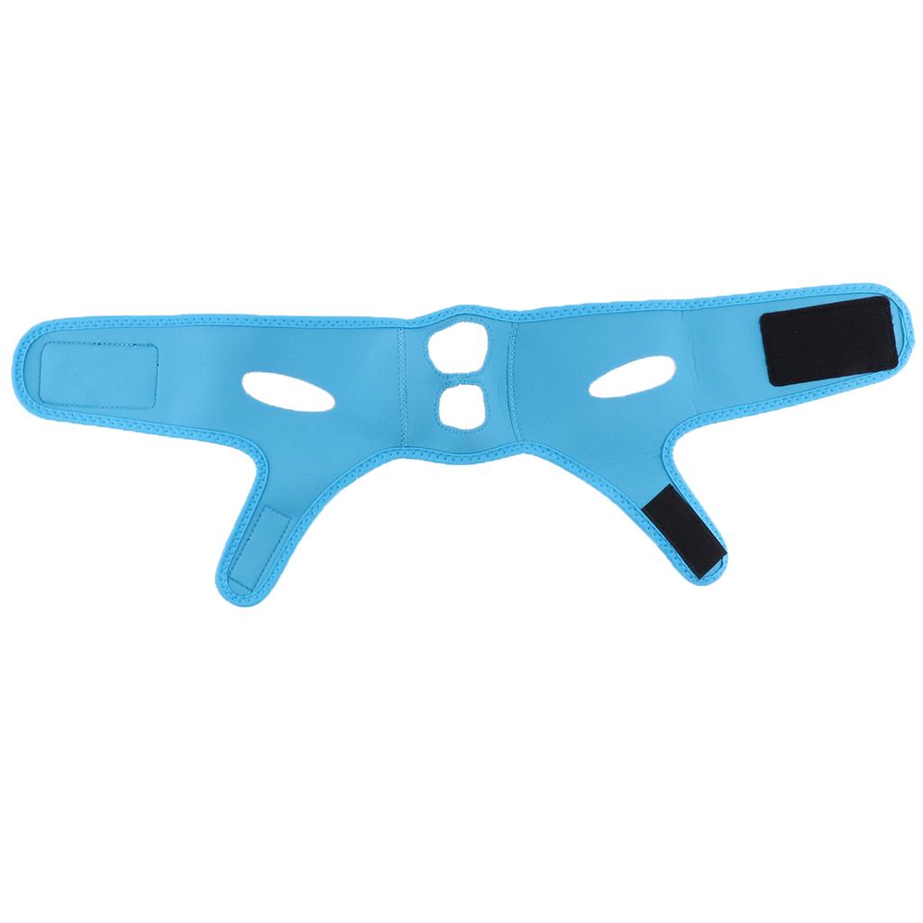 Maxbell Elastic Face Chin Shaper Strap Belt V Line Facial Neck Lifting Tool Blue