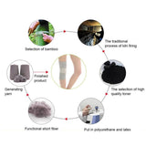 Maxbell 1Pair Bamboo Fabric Knee Compression Sleeves Elastic Knee Support Braces M