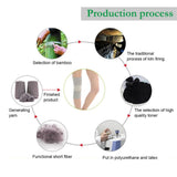 Maxbell 1Pair Bamboo Fabric Knee Compression Sleeves Elastic Knee Support Braces M