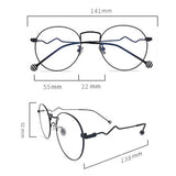 Max Women Girls Fashion Stainless Steel Glasses Eyewears Frame Black