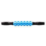 Max 6 Wheel Muscle Roller Massage Stick With Massage Point For Body Relax Blue