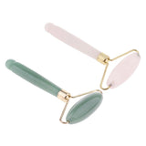 Max Natural Jade Facial Roller Wheel Massager Relax Beauty Massage Tool Pink