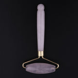Max Natural Jade Facial Roller Wheel Massager Relax Beauty Massage Tool Pink