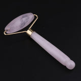 Max Natural Jade Facial Roller Wheel Massager Relax Beauty Massage Tool Pink