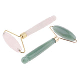 Max Natural Jade Facial Roller Wheel Massager Relax Beauty Massage Tool Pink