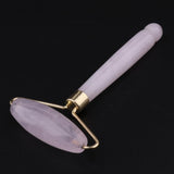 Max Natural Jade Facial Roller Wheel Massager Relax Beauty Massage Tool Pink