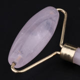 Max Natural Jade Facial Roller Wheel Massager Relax Beauty Massage Tool Pink